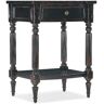 Hooker Furniture Charleston 1-Drawer Wood Telephone Table in Black Cherry