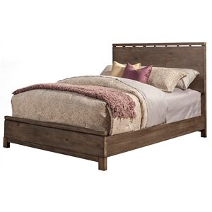Alpine Furniture Sydney Standard King Wood Panel Bed in Weathered Gray