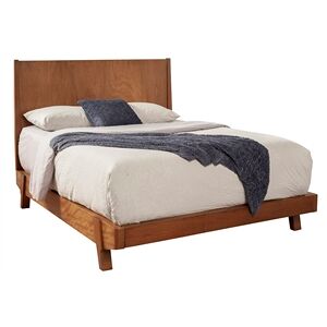 Alpine Furniture Dakota Full Wood Platform Bed in Acorn (Brown)