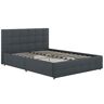 DHP Ryan Tufted Queen Storage Platform Bed in Blue