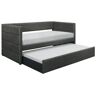 Lexicon Vining Upholstered Daybed with Trundle in Gray