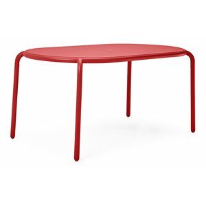 Fatboy Toni Tavolo Lightweight Aluminum Patio Dining Table in Industrial Red