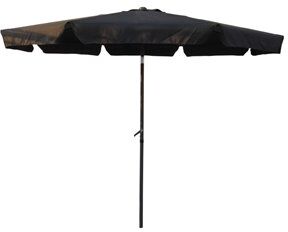 International Caravan 10' Patio Umbrella with Tilt and Crank in Black