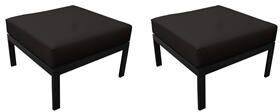 TK Classics kathy ireland Madison Ave. Ottoman 2 Per Box in Black