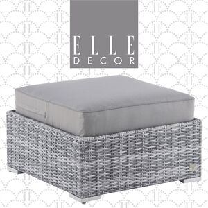 Elle D�cor Elle Decor Vallauris Outdoor Ottoman with Cushion Grey