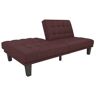 DHP Dexter Futon and Lounger in Convertible Sofa Bed and Couch in Berry