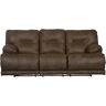 Catnapper Voyager Lay Flat Reclining Sofa in Elk Brown Polyester Fabric