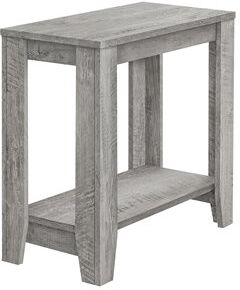 Monarch Accent Table Side End Nightstand Lamp Living Room Bedroom Laminate Grey