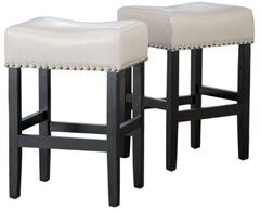 Noble House 26" Counter Stool in Ivory (Set of 2)