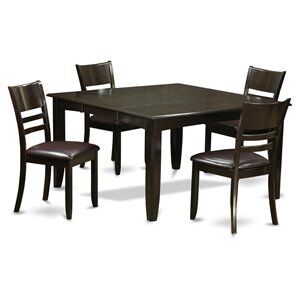 East West Furniture Parfait 5-piece Dining Table and Chair Set in Cappuccino