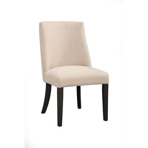 Alpine Furniture Live Edge Set of 2 Parson Dining Chairs in Cream-Black
