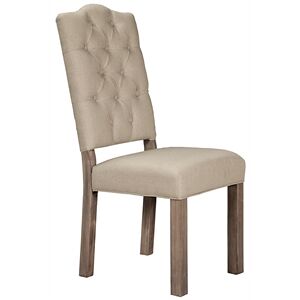 Alpine Furniture Fiji Set of 2 Upholstered Dining Chairs in Weathered Gray