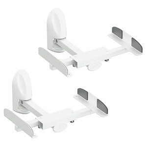 AVF Traditional Steel Side Clamping Speaker Mounts in White (Set of 2)