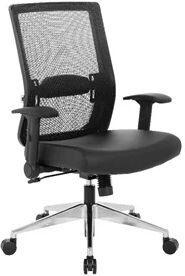 Office Star Black Matrix Back Manager's Office Chair with Dillon Black  Fabric Seat