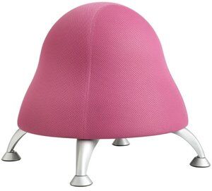 Safco Active Low Profile Vinyl Upholstered Ball Chair in Pink