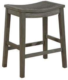 OS Home and Office Furniture Wren 24" Saddle Stool 2/CTN in Antique Grey Frame