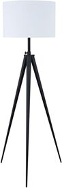 Coaster Harrington Metal Tripod Legs Floor Lamp White and Black