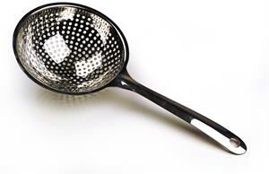 RSVP Silver Stainless Steel Pierced Pasta Scoop