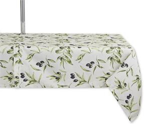 DII Multi-Color Olives Fabric Print Outdoor Tablecloth with Zipper 60x84