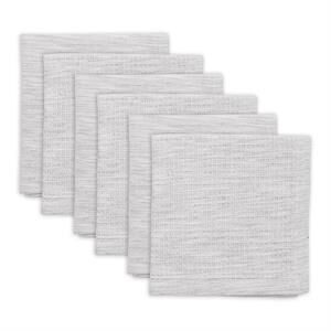 DII Assorted Light Gray And Off-White Recycled Cotton Dishcloth (Set of 6) 12x12