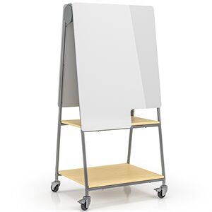 Safco Learn 30"x 64"Mobile Whiteboard in Gray