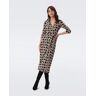 DVF - Abigail Silk Jersey Midi Wrap Dress by Diane Von Furstenberg In Size: XS