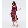 DVF - Abigail Silk Jersey Midi Wrap Dress by Diane Von Furstenberg In Size: XS