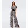 DVF - Andra Mesh Jumpsuit by Diane Von Furstenberg In Size: L