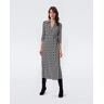 DVF - Abigail Silk Jersey Midi Wrap Dress by Diane Von Furstenberg In Size: 00