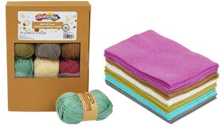 Colorations Boho Colored Felt & Yarn - 6 Colors