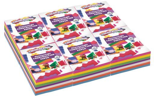 Colorations Bright Construction Paper Smart Pack - 6 Packs