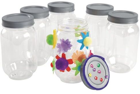 Colorations DYO Plastic Mason Jar - Set of 12