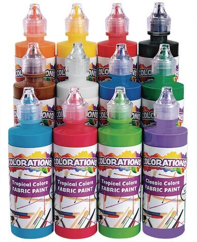 Colorations Fabric Paint - Set of all 12