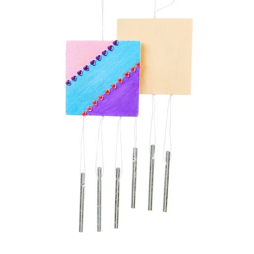 Colorations Wooden Wind Chimes - Set of 12