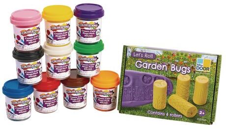 Garden Bug Stamper Rollers and 10 Colors of Modeling Dough by Colorations