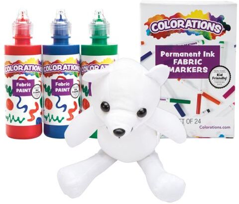 Colorations Decorate Your Own Bears, Paint & Markers