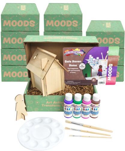 Colorations  Moods  - Social Emotional Learning Art Kits - Safe Haven Home, Set of 12