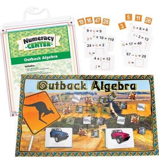 Really Good Stuff Outback Algebra Numeracy Center with Storage Bag - Grab and Go Learning Pack - Reinforce Early Algebra Skills
