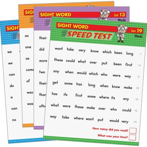 Sight Word Fluency Drills And Assessment Kit - 25 cards by Really Good Stuff