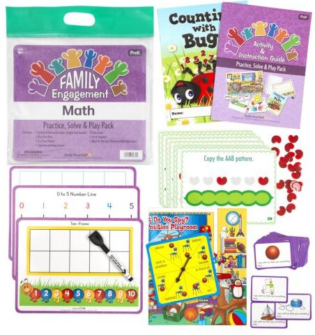 Family Engagement Math - Practice, Solve & Play Pack - PreK by Really Good Stuff