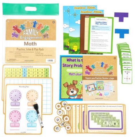 Family Engagement Math - Practice, Solve & Play Pack - Second Grade by Really Good Stuff