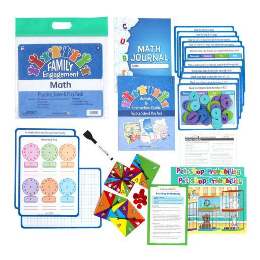 Family Engagement Math - Practice, Solve & Play Pack - Third Grade by Really Good Stuff