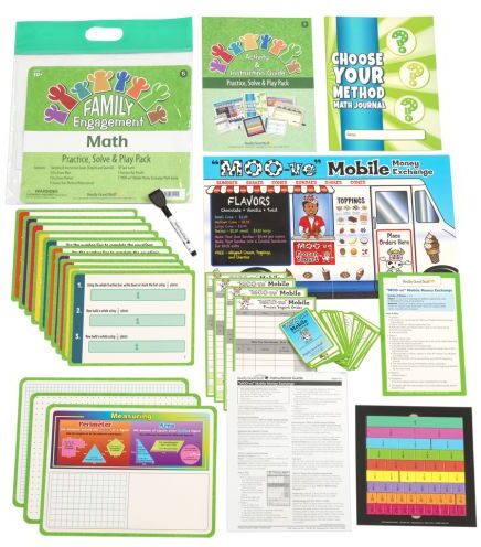 Family Engagement Math - Practice, Solve & Play Pack - Fifth Grade by Really Good Stuff