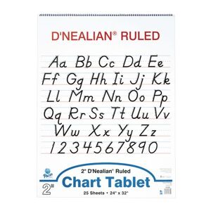 D'Nealian Chart Tablet - 25 Sheets by Pacon