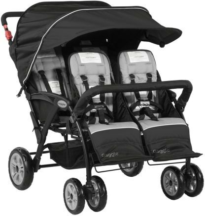 Compass 4 Seat Quad Stroller, Black by Foundations