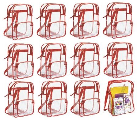 Discount School Supply Premium Clear Student Backpack - Set of 12 by Discount School Supply