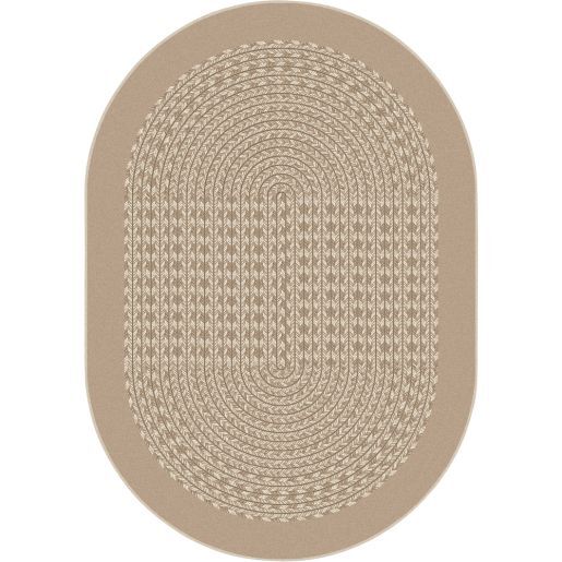 Like Home 7'8" x 10'9" Oval area rug in color Beige by Joy Carpets