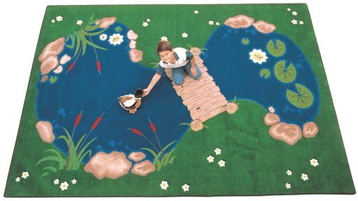 The Pond 5'10" x 8'4" Oval Premium Carpet by Carpets for Kids