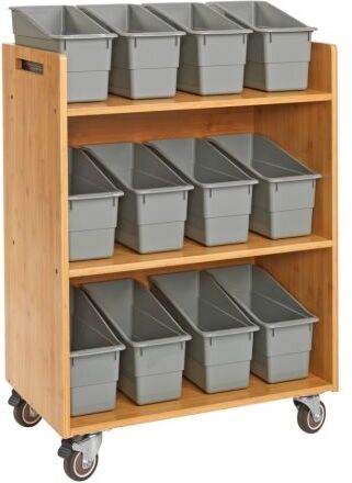 Really Good Stuff Three Tier Shelf Storage with Pebble Durable Book & Binder Holders by Really Good Stuff