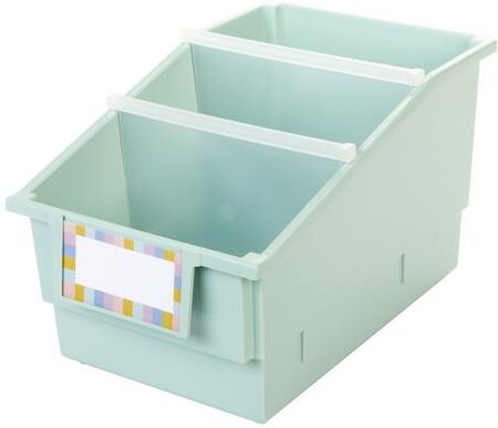 Really Good Stuff Chapter Book Library Bins With Dividers - 6 Pack - Mint Green by Really Good Stuff